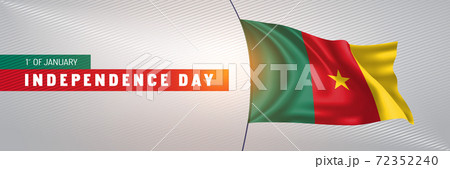 Cameroon happy independence day greeting card, banner vector illustration 72352240