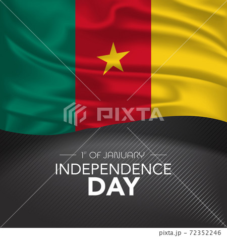 Cameroon happy independence day greeting card, banner, vector illustration 72352246