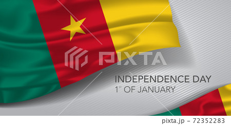 Cameroon happy independence day greeting card, banner with template text vector illustration 72352283