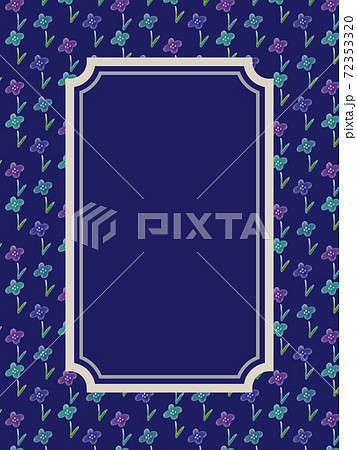 パステルで描いた小花のフレーム パステルで描いた小花のフレーム 72353320