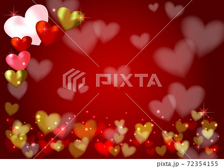 ハートの背景赤ヨコ 72354155