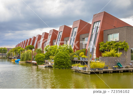 Ecological houses on waterfront Ecological houses on waterfront 72356102