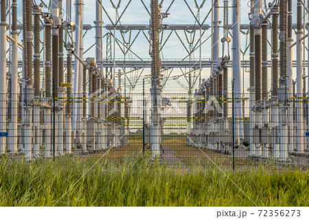 Modern Transformation power station yard Modern Transformation power station yard 72356273