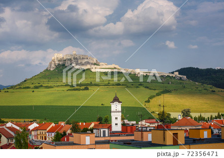Spisske Podhradie with Spis Hrad above, Slovakia. Spisske Podhradie with Spis Hrad above, Slovakia. 72356471