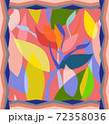 Print with leaves and flowers. 72358036