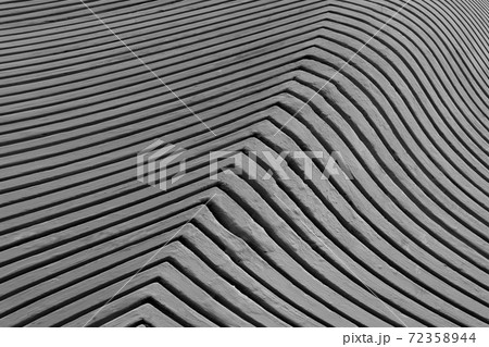line of grey rough cement architecture background 72358944