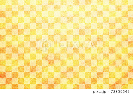 和紙 ゴールド 市松模様 正月 背景のイラスト素材