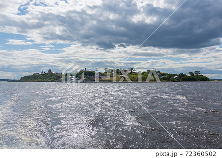 Sviyazhsk island view from a motor ship on the Volga river Sviyazhsk island view from a motor ship on the Volga river 72360502