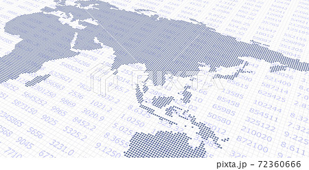 数字と世界地図（アジア）　An Asian edition. 72360666