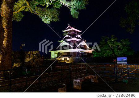 熊本城　最高に美しい夜景の城風景2020年 72362490