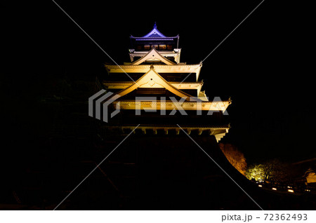 熊本城 最高に美しい夜景の城風景2020年 熊本城 最高に美しい夜景の城風景2020年 72362493