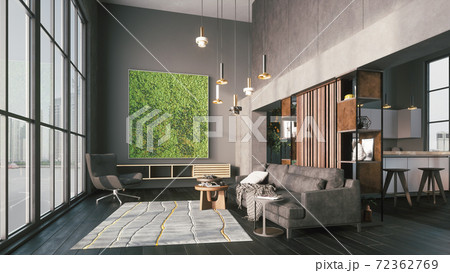 Modern living room interior design 72362769