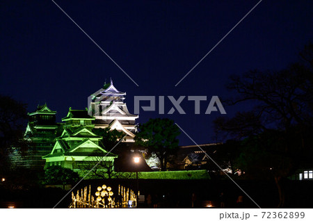 熊本城 最高に美しい夜景の城風景2020年 熊本城 最高に美しい夜景の城風景2020年 72362899