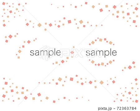 ピンク系の幾何学模様素材 装飾 罫線 紙吹雪のイラスト素材