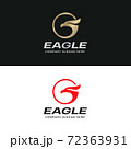 Eagle logo. Hawk silhouette logotype. Bird of pray vector logo template. 72363931