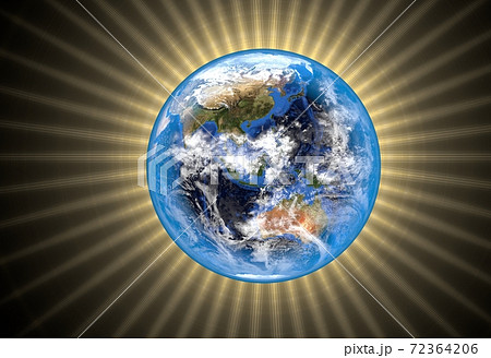 生命が宿る神秘的な地球 3dレンダリングのイラスト素材 生命が宿る神秘的な地球 3dレンダリングのイラスト素材