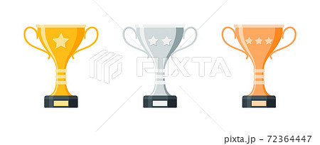 Success symbols, reward for winner flat icons 72364447