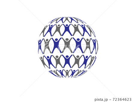 unity of world health community vector logo concept	 72364623