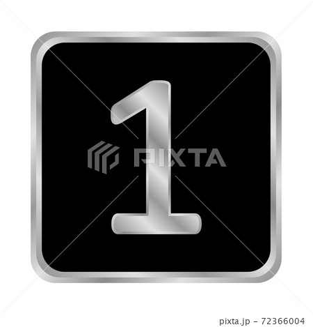 Gold number one button.のイラスト素材 [72366004] - PIXTA