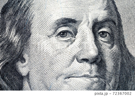 Close-up of 100 dollar bill paper. Background for financial articles Close-up of 100 dollar bill paper. Background for financial articles 72367002