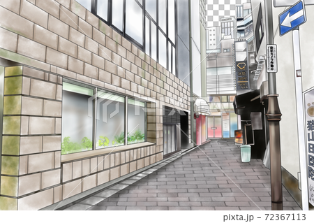 Lines Are Clear In The Back Alleys Of The Building Stock Illustration