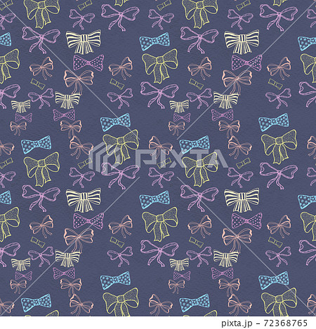 Seamless pattern with skerchy bows Seamless pattern with skerchy bows 72368765