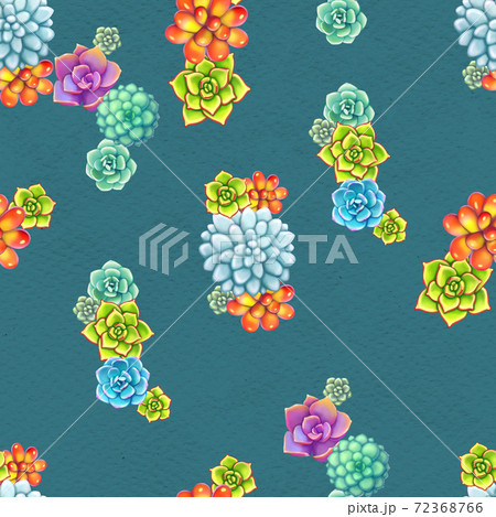 Seamless pattern with succulents. Beautiful floral print. Seamless pattern with succulents. Beautiful floral print. 72368766