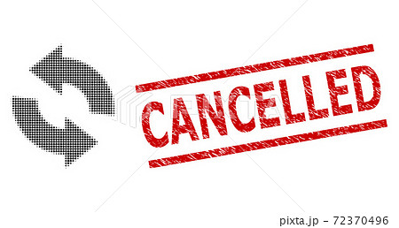 Textured Cancelled Stamp and Halftone Dotted Refresh 72370496
