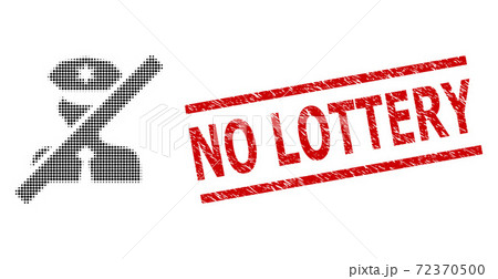 Textured No Lottery Stamp and Halftone Dotted Frorbidden Police Officer Textured No Lottery Stamp and Halftone Dotted Frorbidden Police Officer 72370500