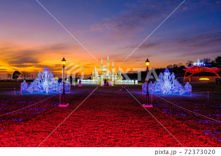 おおたイルミネーションの夕暮れ 72373020