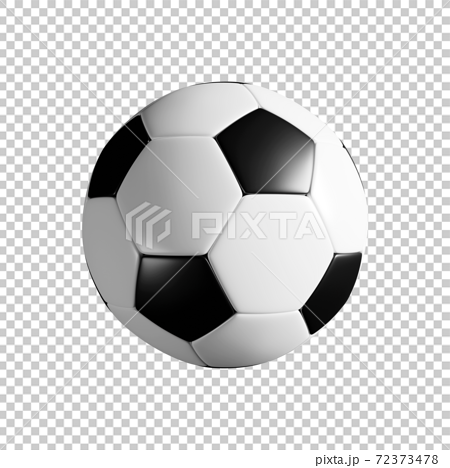 サッカーボールの3dレンダリング 透過背景のイラスト素材