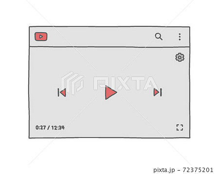 Youtube風 手書きのイラスト素材