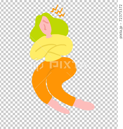 イライラする女性のイラスト イライラする女性のイラスト 72375372