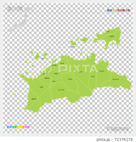 香川縣，香川縣地圖，城市/城鎮/村莊名稱（城市/城鎮/村莊/分區） 72376178
