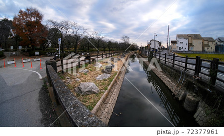 fisheye view of the entrance to the Soka park in Saitama prefecture 72377961