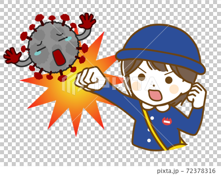 Kindergarten boys fighting off the virus Kindergarten boys fighting off the virus 72378316