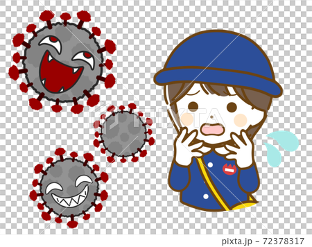 Kindergarten boys confused by the virus Kindergarten boys confused by the virus 72378317