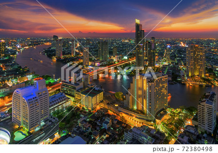 Modern building near the river 72380498