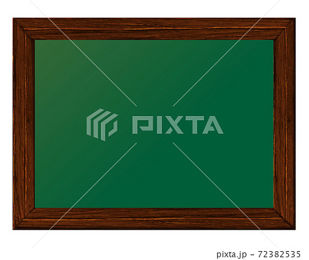 中が緑色の木枠フレームのイラスト 黒板 中が緑色の木枠フレームのイラスト 黒板 72382535