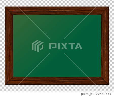 Illustration of a wooden frame with a green inside Blackboard Illustration of a wooden frame with a green inside Blackboard 72382535