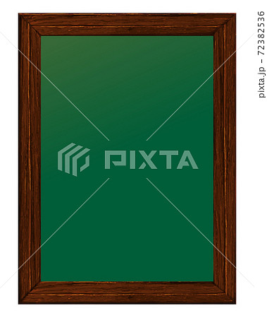 中が緑色の木枠フレームのイラスト 黒板のイラスト素材