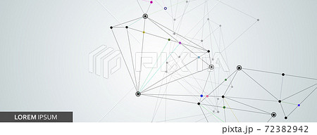 Connected dots and lines. Internet connection, abstract sense of science and technology graphic design Connected dots and lines. Internet connection, abstract sense of science and technology graphic design 72382942