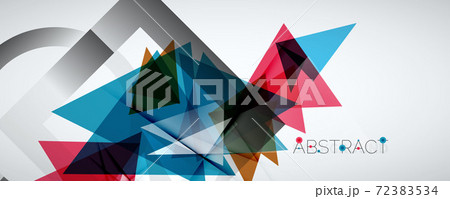 Geometric abstract background. Color triangle shapes. Vector illustration for covers, banners, flyers and posters and other designs 72383534