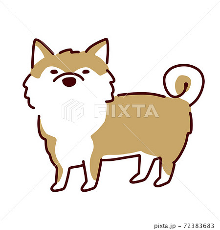 犬シリーズ かわいい秋田犬のイラストのイラスト素材 7236