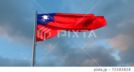 3d rendering of the national flag of the Taiwan 72383828