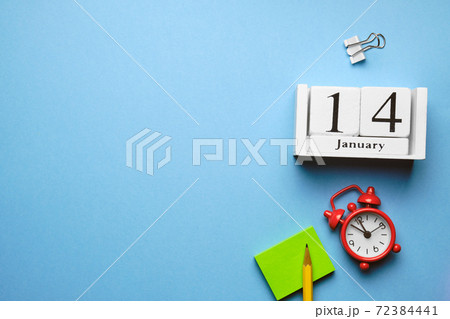 fourteenth day of winter month calendar january with copy space fourteenth day of winter month calendar january with copy space 72384441