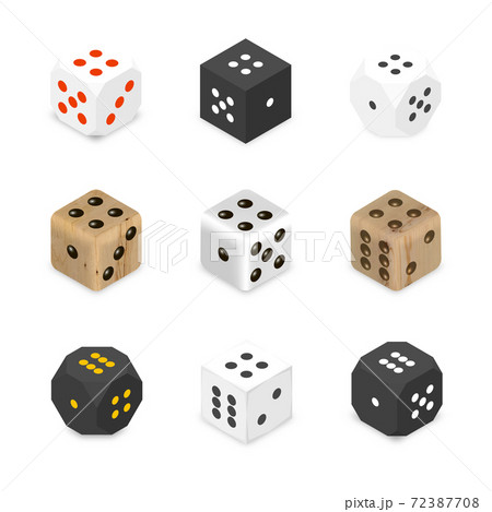 Set Of Various Dice Vector Illustration のイラスト素材