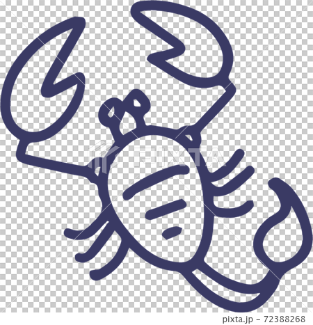 ゆるかわ12星座　さそり座の手描きイラスト 72388268