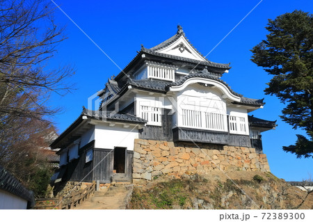 【岡山県】快晴下の備中松山城 72389300