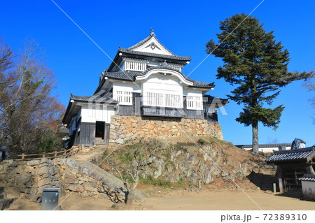 【岡山県】快晴下の備中松山城 72389310